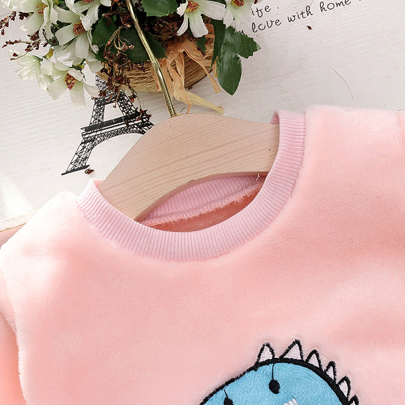 New Winter Baby Girls Clothes Children Sleepwear Infant Fashion Warm T-Shirt Pants 2Pcs/Sets Toddler Casual Costume Kids Pajamas