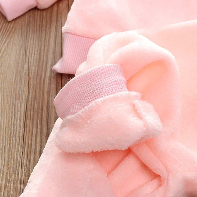 New Winter Baby Girls Clothes Children Sleepwear Infant Fashion Warm T-Shirt Pants 2Pcs/Sets Toddler Casual Costume Kids Pajamas