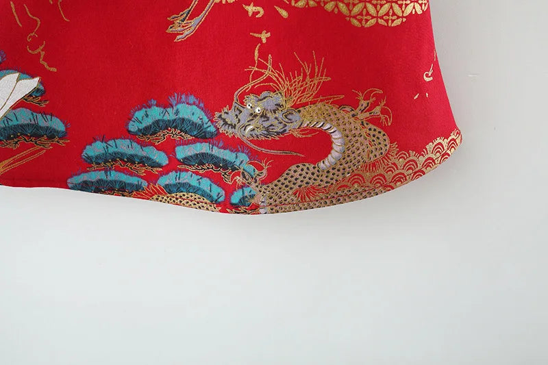 (9 Months -3 Years Old) Summer New Chinese Retro Style Baby Girl Dress, Spring Festival Party Children'S Clothing