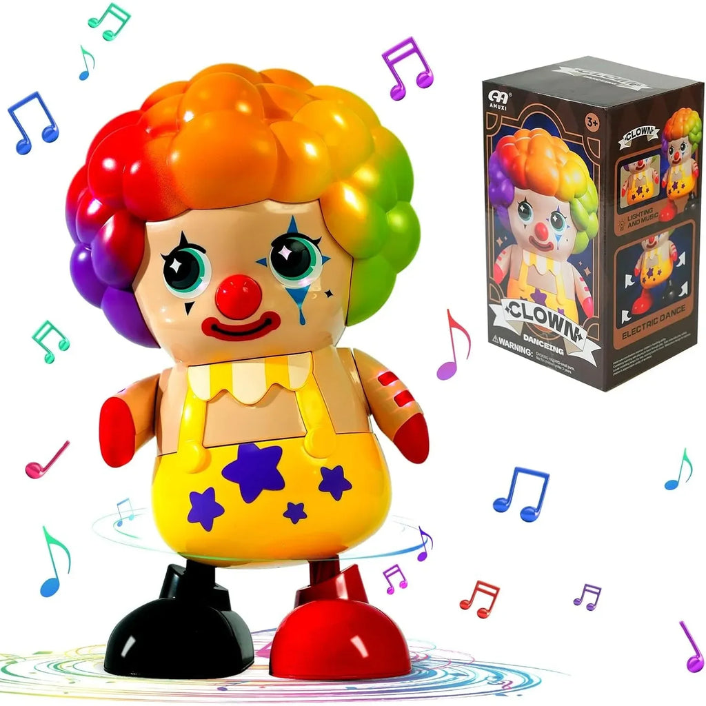 Dancing Clown Toys for Toddler & Baby Early Learning Educational Musical Light Up Clown Toys Halloween Decor Gift for Boys Girls