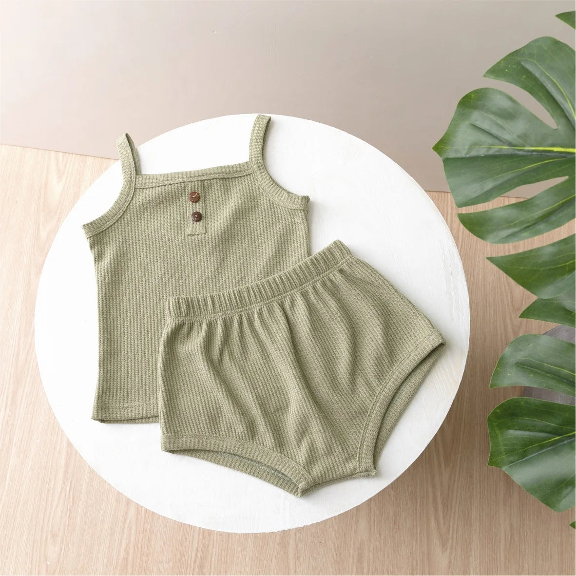Baby Summer Clothing New Soft Homewear Newborn Baby Boys Girls Clothes Cool Camisole With Short Jumpsuit Outfits Kids Costume