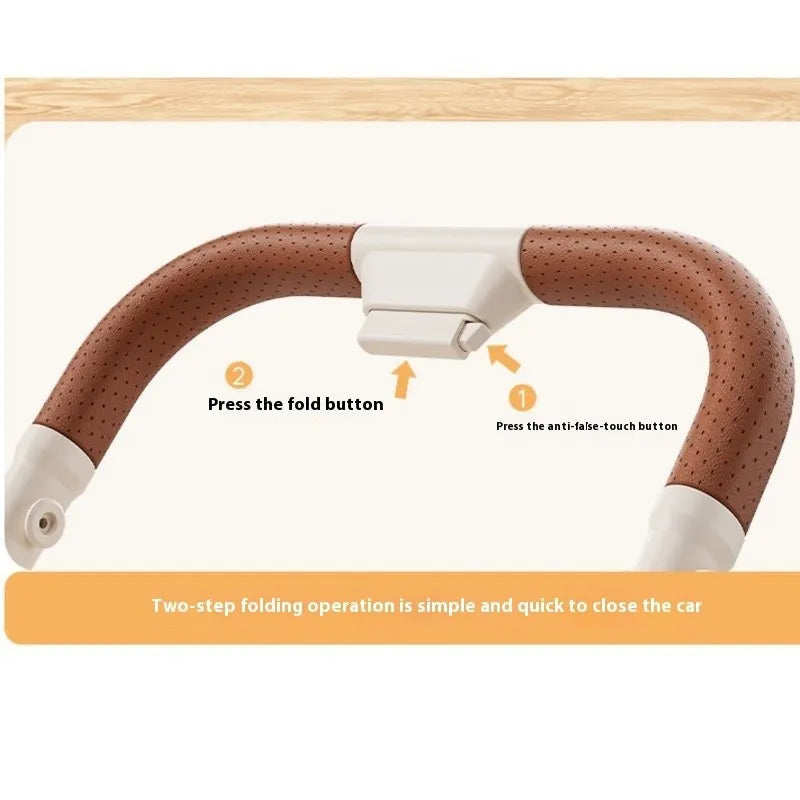 Baby Stroller Foldable Travel Umbrella Cart Lightweight & Compact Reclining Pocket Stroller with Music & Light Canopy for Babies