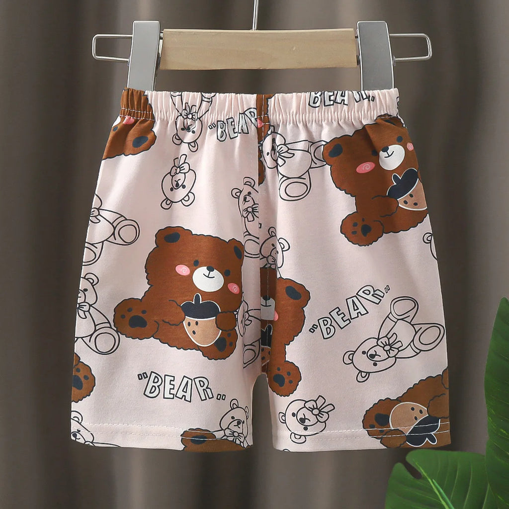 3pcs Pure Cotton Summer Kids Shorts Girl Cartoon Cute Short Baby Casual Pant Children Short Pant Boy Sport Clothing Outwear