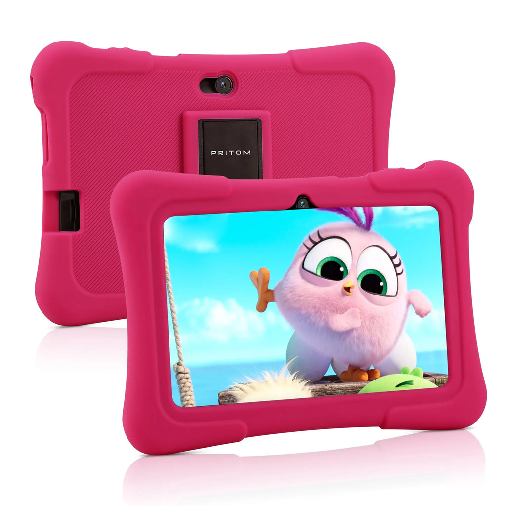 PRITOM 7 Inch Kids Tablet Quad Core Android 13 32GB WiFi Bluetooth Educational Software Installed