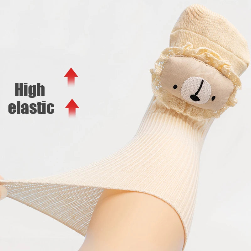 3/5 Pairs Baby Non Slip Floor Socks Cute Cartoon Design Anti slip Socks For Newborn Indoor Activities Toddler Socks Accessories