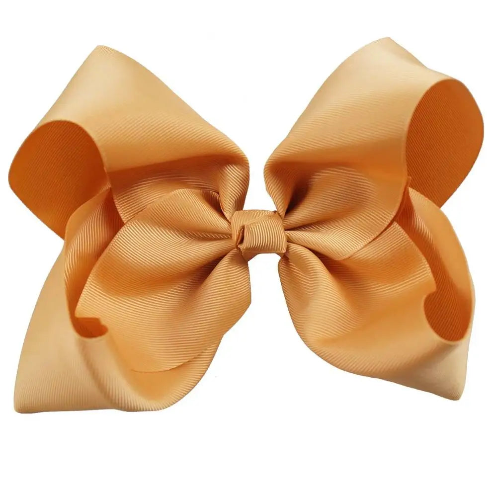 60 Colors Boutique 8" Large Solid Grosgrain Ribbon Hair Bow Clips Barrettes for Women Girls Accessories