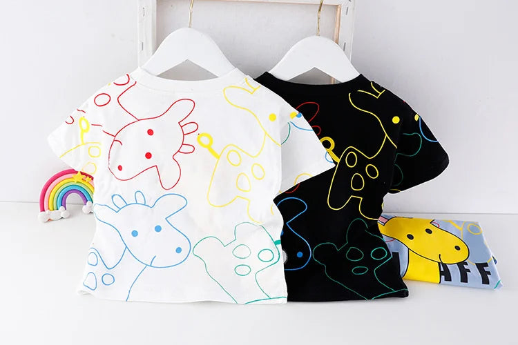 New Summer Baby Girls Clothes Suit Children Boys Fashion Cartoon T-Shirt Shorts 2Pcs/Sets Toddler Casual Costume Kids Tracksuits