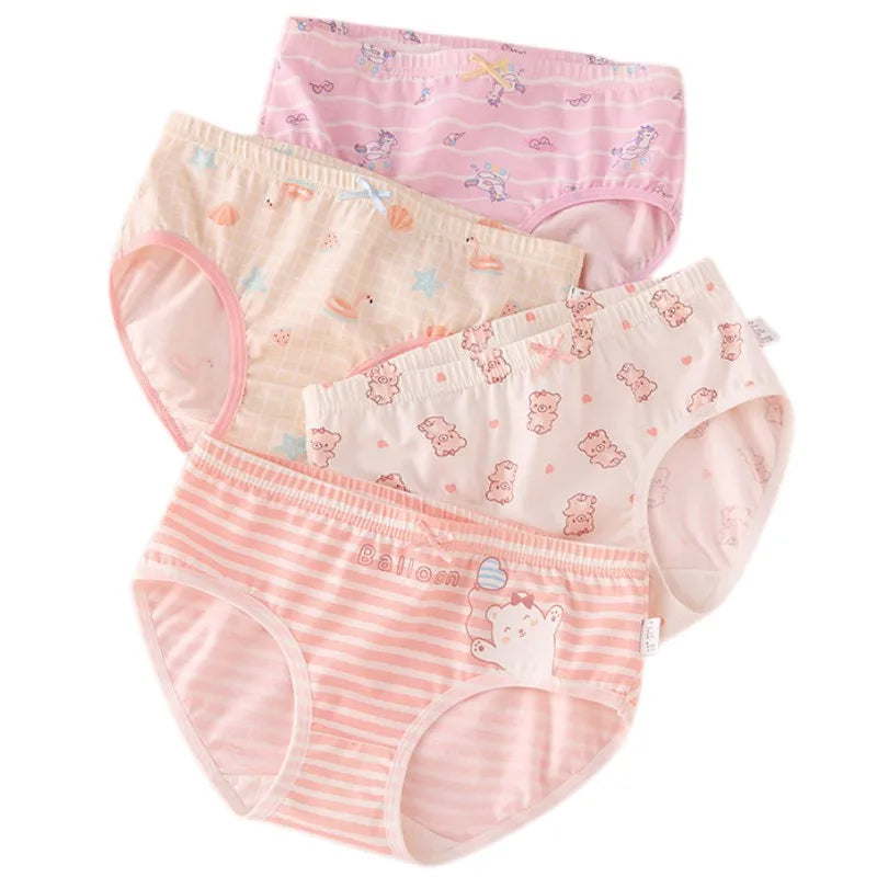 Girl A Cotton Briefs Boxers Breathable Underpants Girl Quality Panties Size 90-165 Healthy Briefs Kids Comfortable Soft Boxers