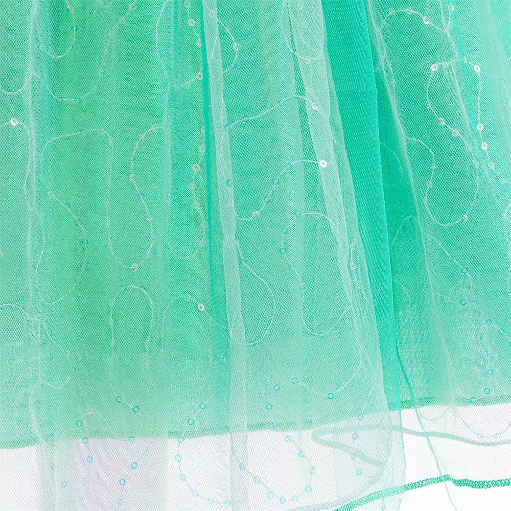 Little Mermaid Sets Cosplay Party Dress For Girl Kids Ariel Princess Gown Girls Beading Sequin Shining Dresses Children Costumes