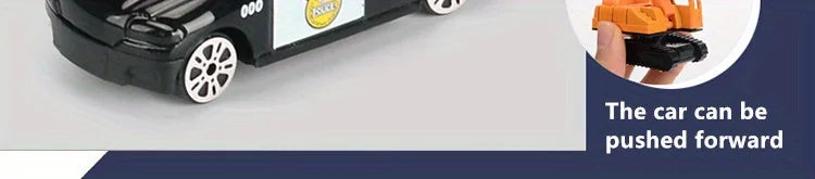 Play Vehicles Set Toy Construction Police Car Fire Engine Truck Playset Friction Powered Engineering Toy for Boys Girls Toddlers