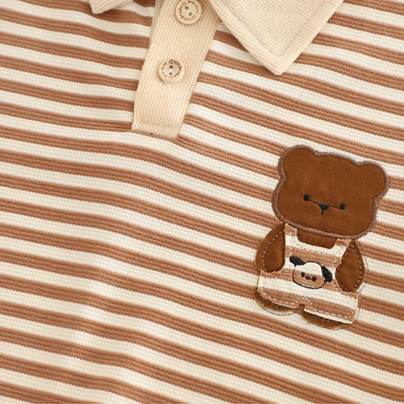 New Spring Autumn Baby Clothes Children Boys Striped Long Sleeved T-Shirt Pants 2Pcs/Sets Infant Casual Outfits Kids Tracksuits