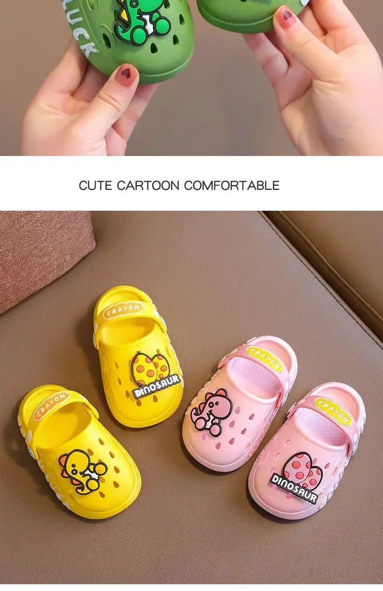 Cute New Animal Baby Boys Slippers Summer Kids Cartoon Sandals Toddler Beach Shoes Girls Cute Slides Children Slippers
