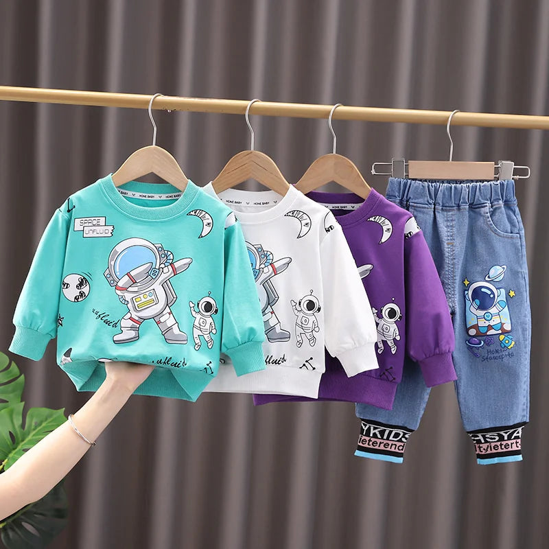 New Spring Autumn Baby Girls Clothes Suit Boys Outfits Children T-Shirt Pants 2Pcs/Sets Toddler Casual Clothing Kids Tracksuits