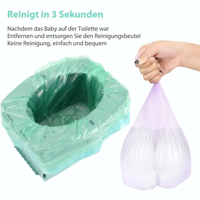 Travel Potty for Kids,Reusable Portable Folding Potty for Toddler,Foldable Toilet for Outdoor Camping,Toddler Toilet Seat Green