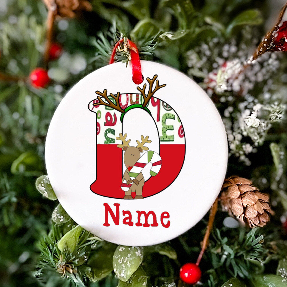 Personalized Christmas Baby Ornament Custom Name Toddler Xmas Ceramic Ornament Baby Photo Prop Ornament Christmas Keepsake Gift