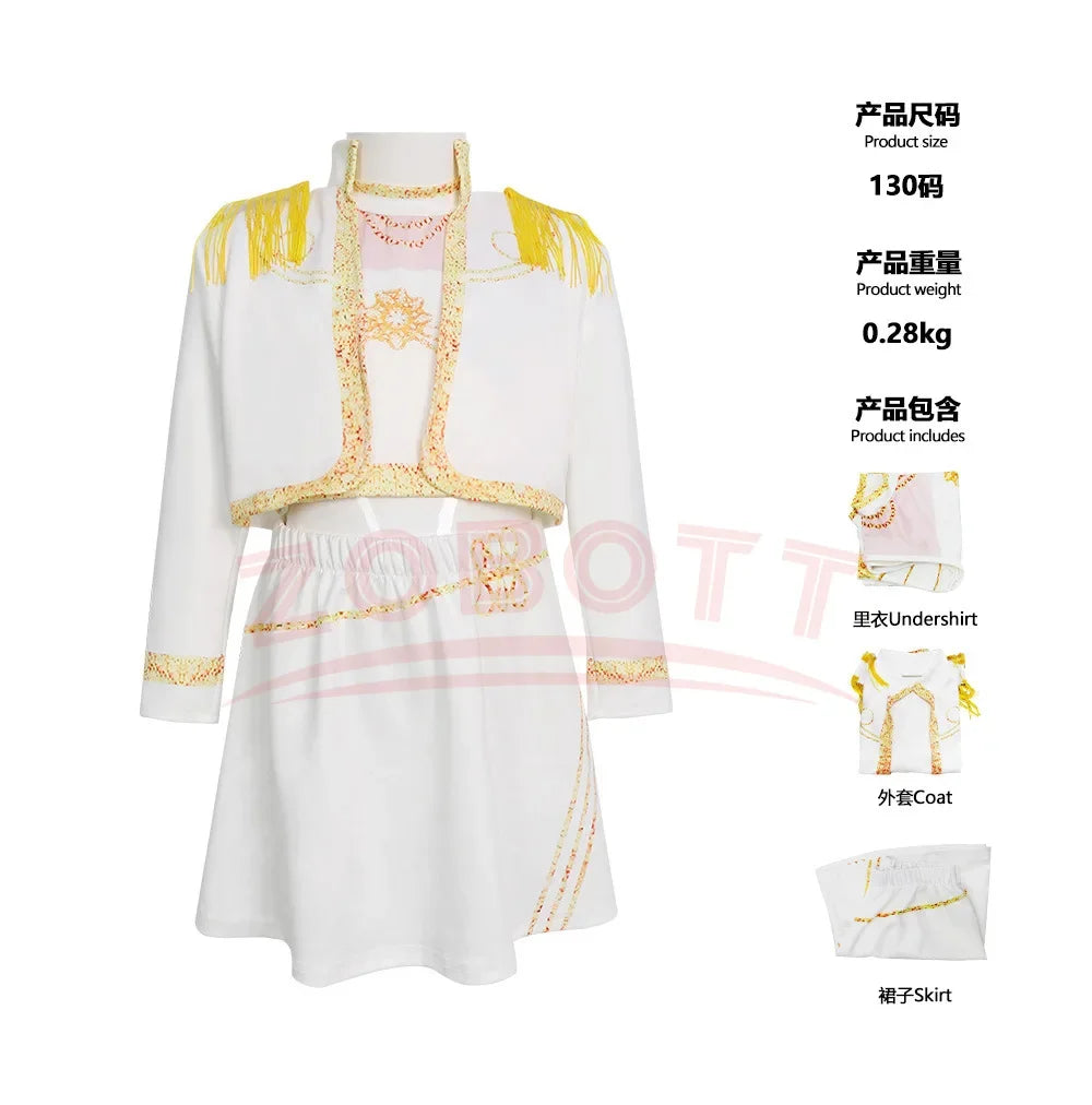 2025 NEW Kpop Demon Hunter Anime Movie Kids Cosplay Rumi Zoey Mira 3D Print Costume Suit Clothes KPop Rumi Zoey Cosplay Outfit