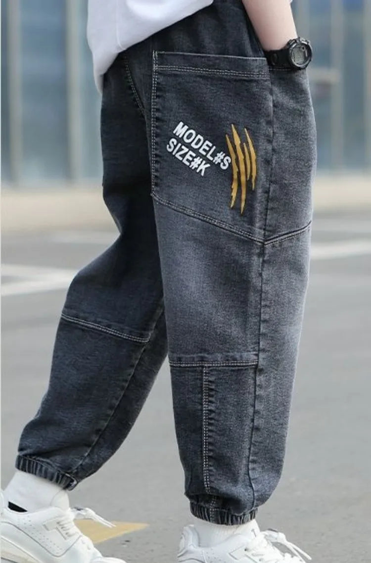 Loose Fit Toddler Boys' Jeans - Spring Autumn Kids Pants for Boys, Trendy Oversized Denim Pants for Boys 2025