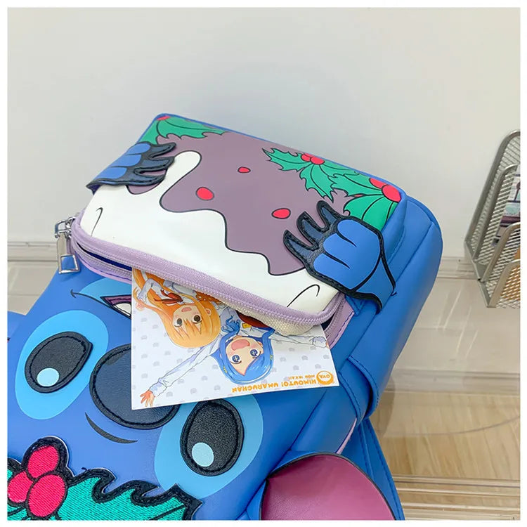Disney Stitch New Mini Children's Backpack Cartoon Cute Children's Schoolbag Fashionable Casual Children's Backpack High Quality