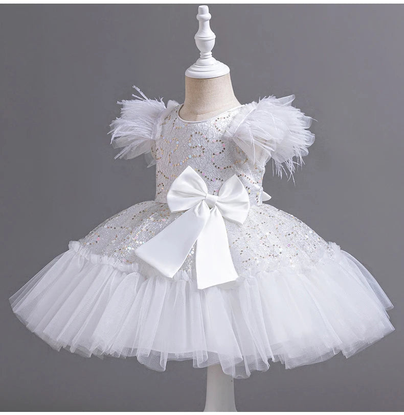 6633 Little Baby Clothing Girl Wedding Dress Kids Birthday Party Princess Dresses Children Wedding Ceremony Costume
