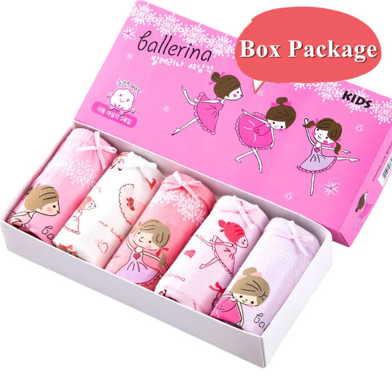 4Pcs/Set Little Girls' Cotton Panties Baby Toddler Soft Underwear softness Cute Pattern Kids Briefs Multipack
