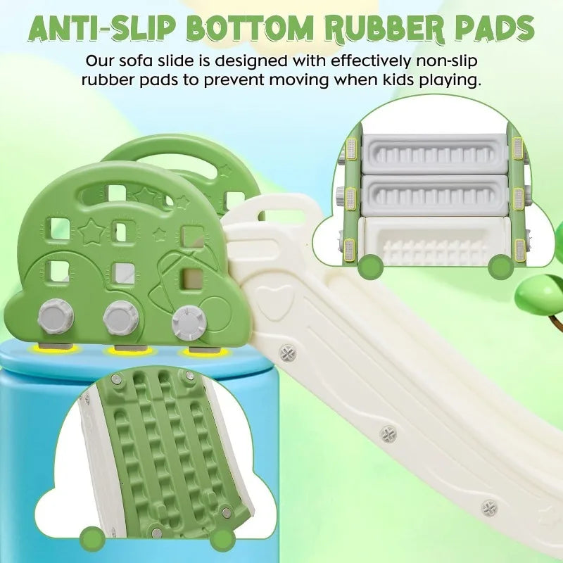 Indoor Kids Sofa Slide Adjustable Climbing Slide for Bed Sofa Stair for Kids Toddler Toy Slide Climber Playset Toy Playground