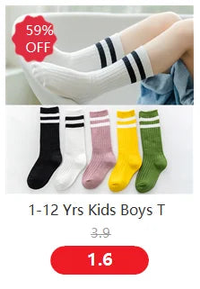6 Pairs/Lot Fashion Children Socks Grip Crew Socks with Non Slip/Anti Skid Soles for Baby Infants Toddlers Kids Boys Girls 0-7y