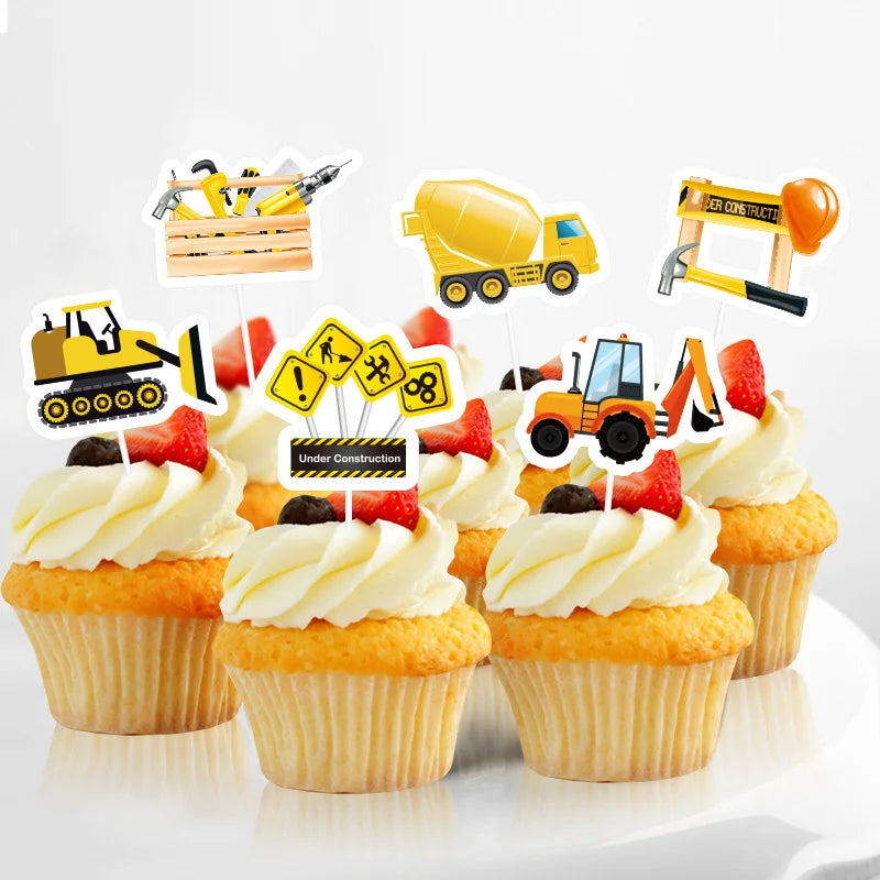 Happy Birthday Banner Construction Party Decorations Supplies for Boy Construction Birthday Banner Excavator Dump Truck Tractor