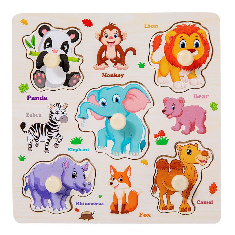 Wooden Puzzles Toys for Kids 3 Year Alphabet Numbers Children Montessori Educational Learning Toys abc Letters Preschool Gift