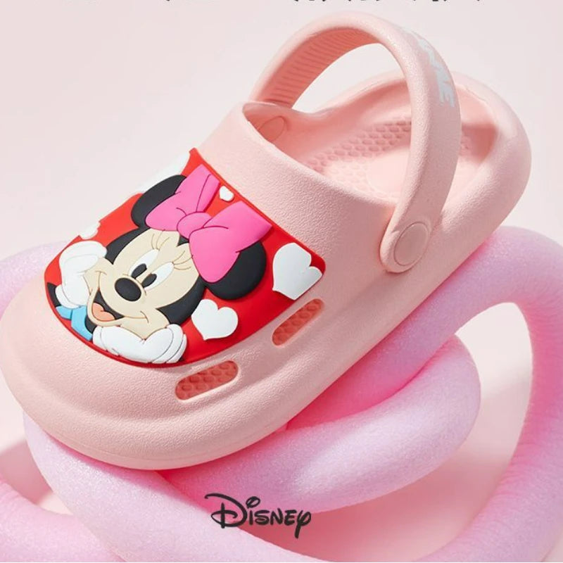 Disney Children's Casual Shoes EVA Sandals Boys Girls' Cartoon Mickey Mouse Anti Slip Soft Sole Children's Beach Shoes Size 17-2