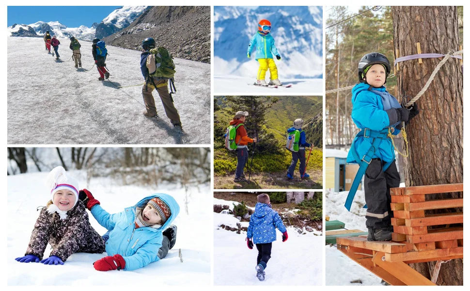 Kids Hiking Boots Boys Girls Outdoor Walking Climbing Sneaker Comfortable Snow Shoes Hiker Boot Antiskid Steel Buckle Sole