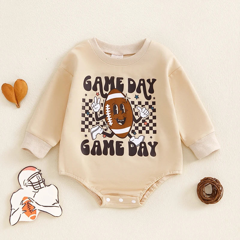 Infant Boys Fall Hooded Romper with Zipper Closure and Cute Animal Print Design for Cozy Autumn Days