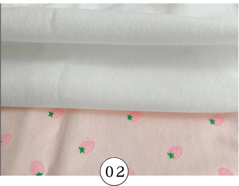5PCS Girls Cotton Soft Antibacterial Briefs Kids Pink Strawberry Print Knickers 7+y Young Children Breathable Comfort Underwears