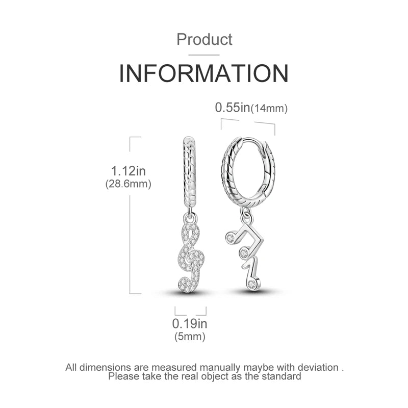 925 Sterling Silver Career Eardrop Musical Note Earrings Painter Microphone Earrings Fit For Women Workplace Birthday Gift