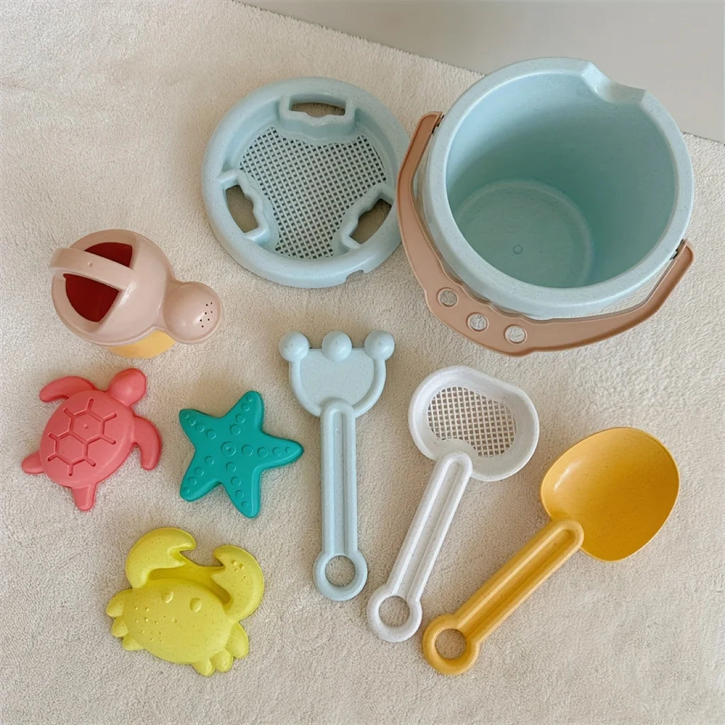 Sea Creatures Sand Beach Toy Set Toys Kids Sandbox Toys Toddlers Sand Toys Beach Tool Kit Bucket Watering Shovel Travel Outdoor