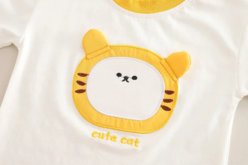 New Summer Baby Clothes Suit Children Boys T-Shirt Shorts 2Pcs/Sets Infant Girls Clothing Toddler Cartoon Costume Kids Outfits