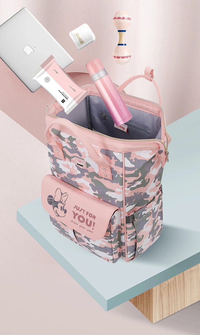 Disney Mickey's New Diaper Bag Backpack Cartoon Cute Baby Bag Multifunctional Baby Diaper Bag Luxury Brand Original Backpack