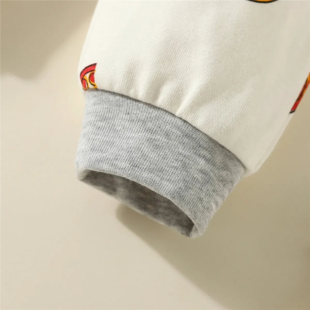 Spring And Summer 2023 Boys And Girls' New Pizza Graffiti Baby Sports Pants Are Suitable For Boys From 6 Months To 3 Years Old