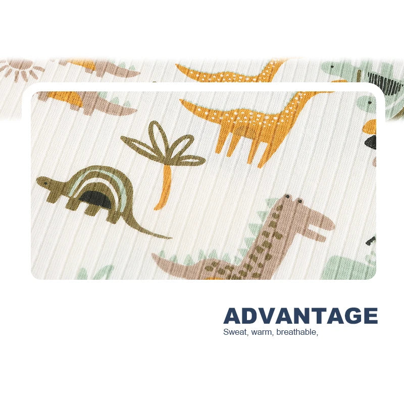 Kiddiezoom summer three piece unisex fashionable cartoon boy and girl jumpsuit 100% pure cotton soft newborn jumpsuit