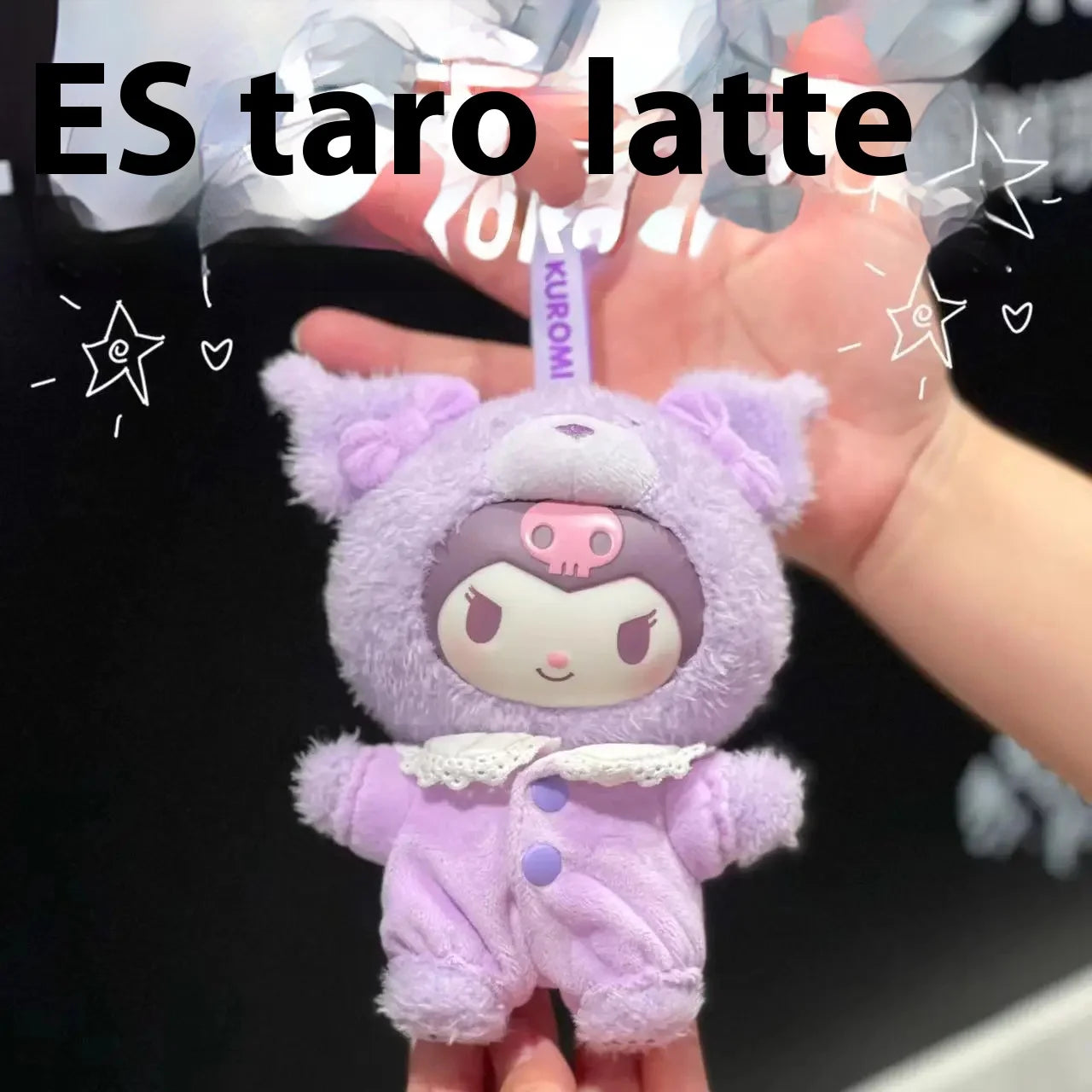 High quality 1:1 Sanrio Characters Latte Baby Series Kuromi KittyCat Velvet Doll Blind Box Pendant Accessories Birthday Gift