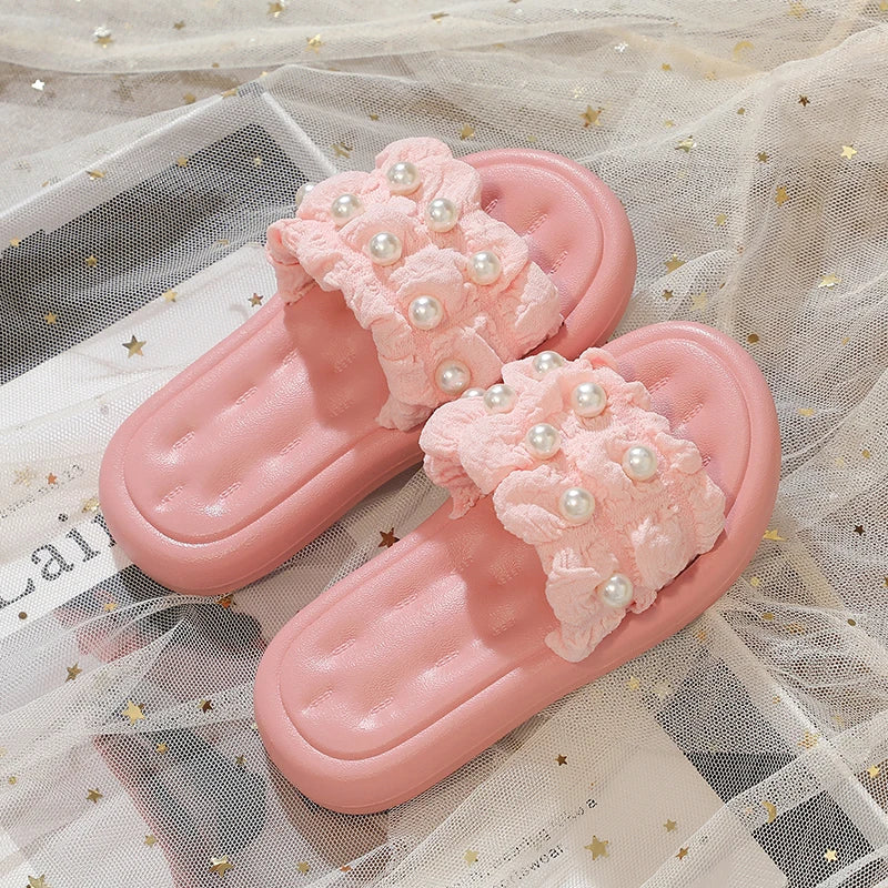 Summer Children's Slippers Girls Princess Non-slip Soft Sole Slippers Toddler Girl Shoes Bow Tie Slippers Flip Flops Outdoor