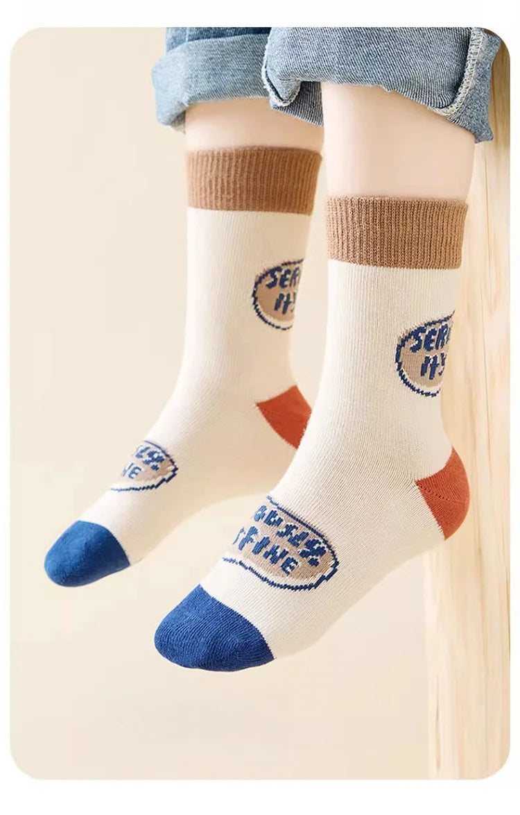 Baby Socks Children Autumn 5 Pairs New Cotton Socks Kids Sock 1-14T Boys Funny Puppy Pattern Socks