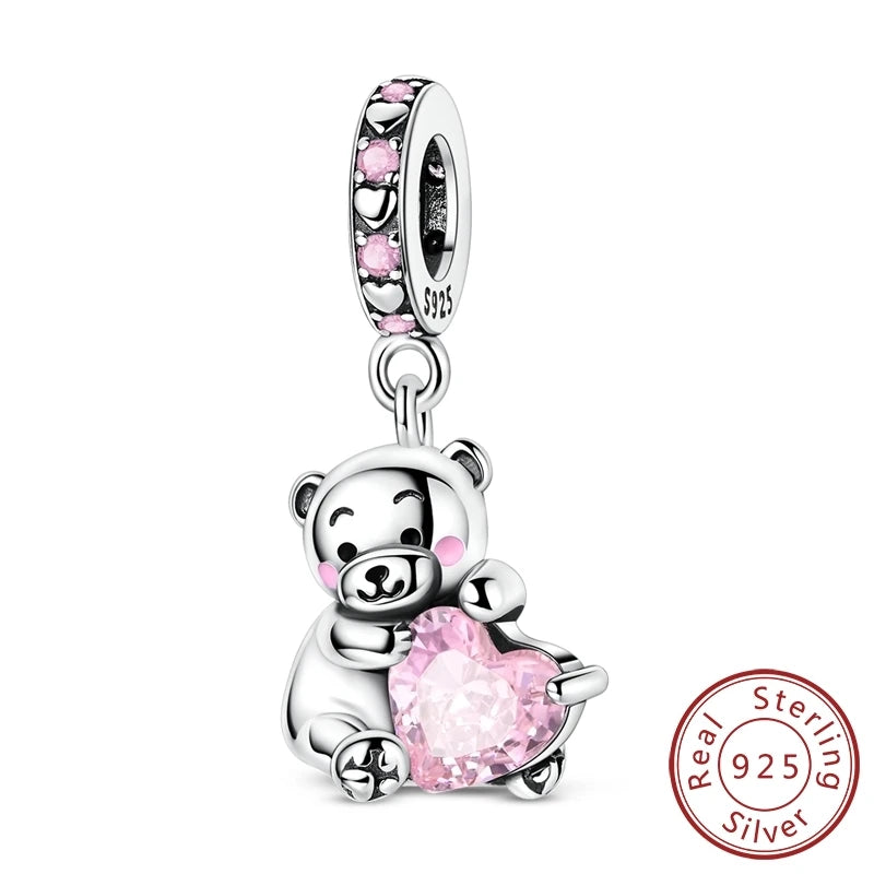 925 Sterling Silver Charms Firefly Cat Dog Coconut Charms Beads Pendant Fit Original Pendant Bracelet DIY Fine Jewelry For Women