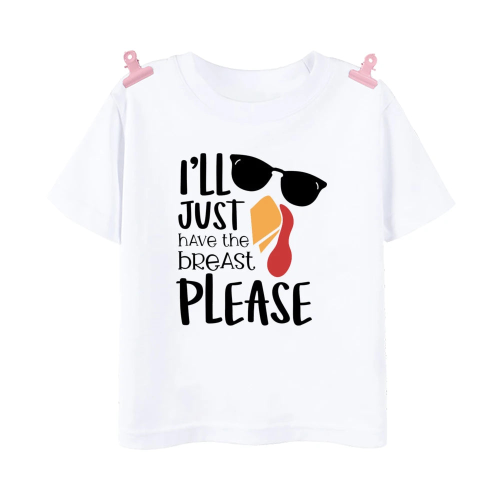 Coolest Turkey in Town Print T Shirt Kid Thanksgiving Clothes Mama's Little Pumpkin Toddler Thanksgiving Tops Cute Halloween Tee