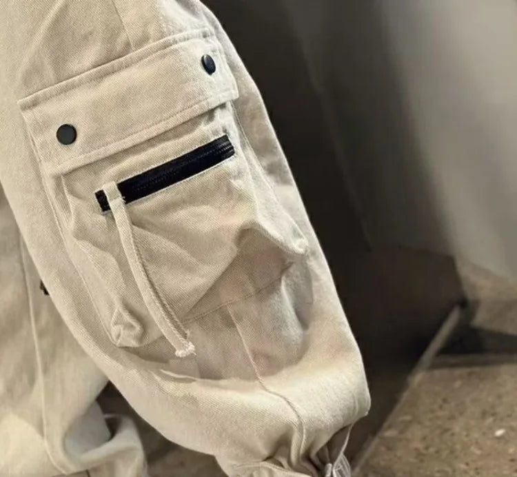 2025 New Boys' Cargo Pants Spring Autumn Casual Street Dance Cuffed Ankle Long Pants Toddler Boys