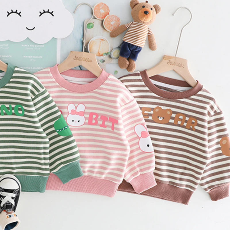 New Autumn Baby Girls Clothes Set Children Boys Striped T-Shirt Overall 2Pcs/Set Kids Clothing Infant Costume Toddler Tracksuits