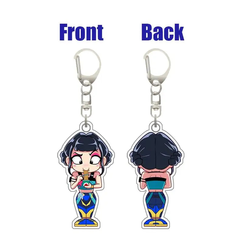 Kpop Huntr-X Acrylic Double-Sided Printing Keychain Demon Hunters Mira Rumi Zoe Acrylic Keychain Backpack Pendant Fans Gift