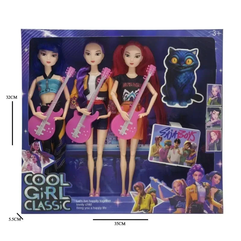 @@HOT Doll Toys Kpop Demon Hunters Action Figure Toy Rumi Mira Zoey Beautiful Princess Baby Girl Dolls Plastic DIY Toy for Girls