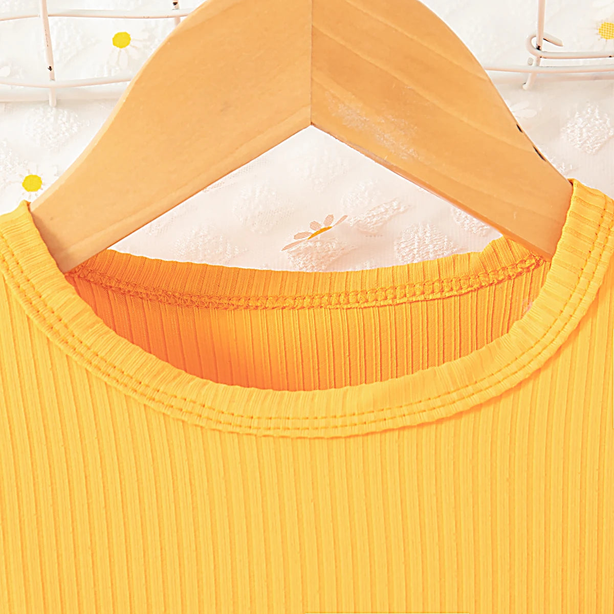 Summer New Yellow Little Fly Sleeve Baby Girl Dress, Cartoon Bee Print Children'S Sleeveless Clothes+Bow Headband (0-3 Years)