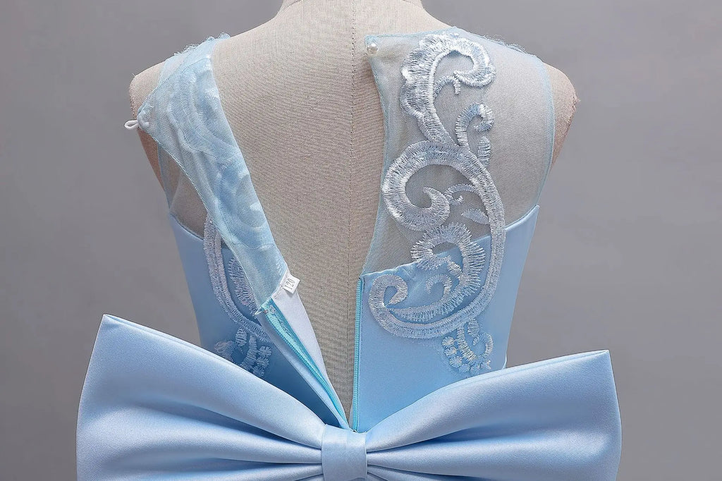 2025 New Hot Selling Girl Party Dress Gorgeous Big Bow Graduation Ball Dress 4 6.8 10 12 Elegant Birthday Dress Girl dresses