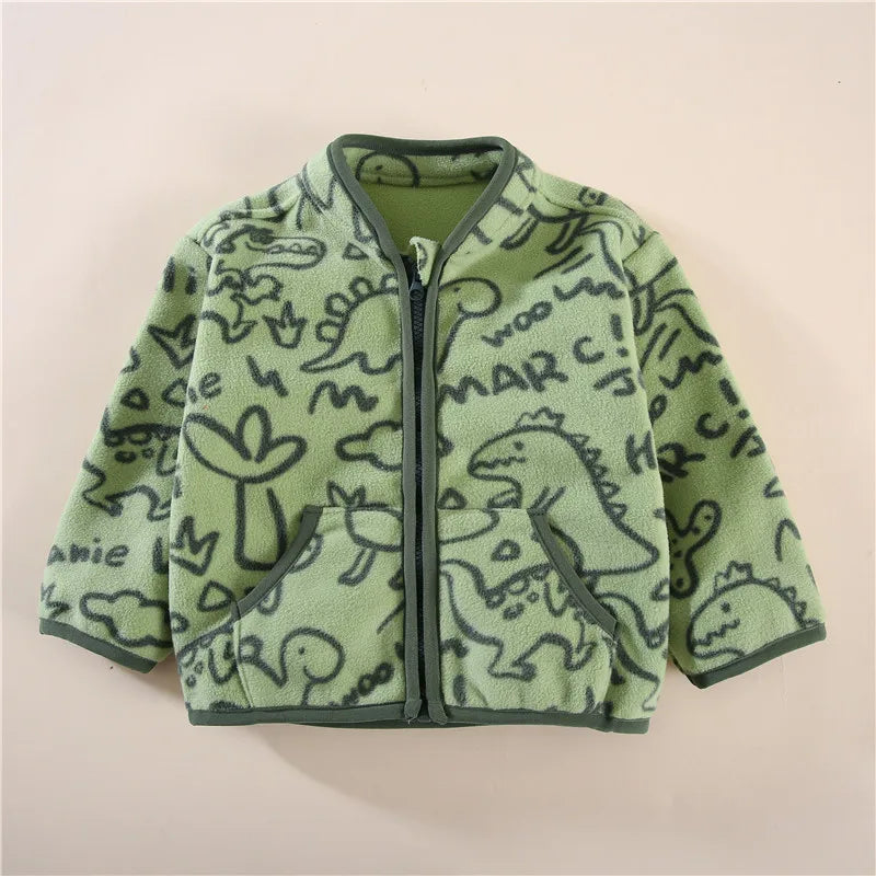 Autumn Winter Baby Clothes Children Boys Thick Long Sleeved Jacket Kids Girls Clothing Infant Cartoon Costume Toddler Sportswear